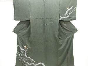 絞り霞に花模様刺繍訪問着